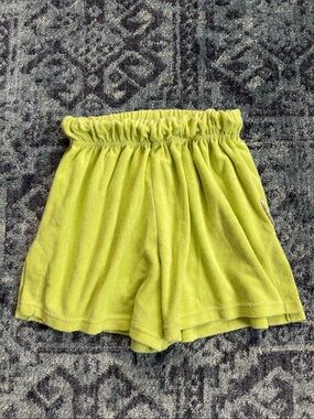 Kendall & Kylie Lime Green Terry Shorts